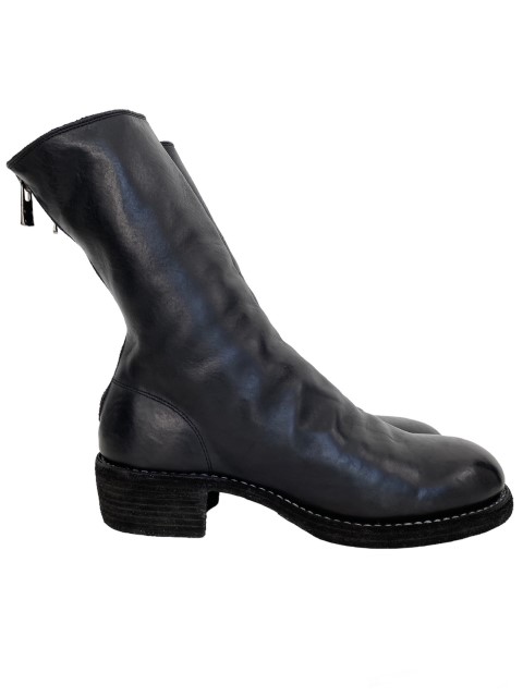 GUIDI-グイディ 788Z BACK ZIP MID BOOTS THICK SOLE BLACK
